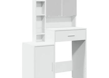 Toaletka z szafką biała 80x35x132 cm WM-848234