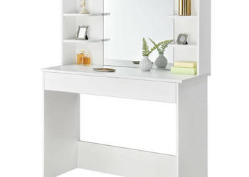 Toaletka kosmetyczna nowoczesna duże lustro półki ModernHome