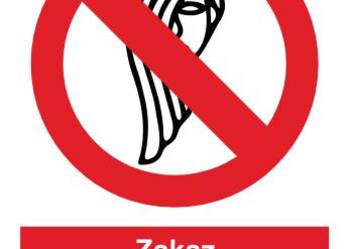 Naklejka BHP Zakaz wchodzenia osób z długimi włosami ZZO-35