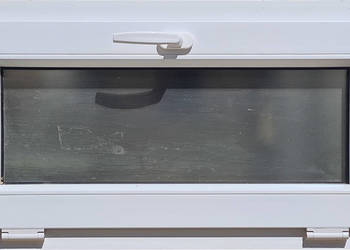 OKNA KacprzaK OKNO PCV 87x45 Używane Plastikowe Mleczna Szyba