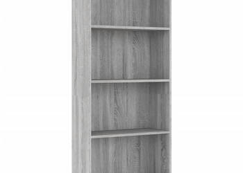 Regał na książki z 4 półkami szary dąb sonoma 60x24x142 cm WM-815430