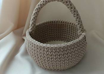 Koszyk wielkanocny 23 cm handmade szydełko