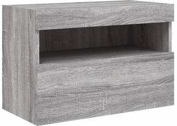 Ścienna szafka TV z LED szary dąb sonoma 60x30x40 cm WM-837193