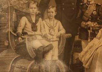 Stara Litografia ~1900r. Rodzina Cesarska Kaiser Wilhelm II | M&L 589 | Duż
