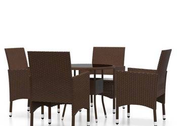 vidaXL 5-częściowy zestaw mebli ogrodowych, polirattan(SKU:3058491)