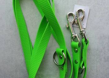 Smycz wodoodporna przepinana zielona 240cm