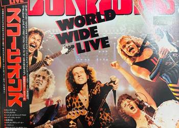 Scorpions World Wide Live NM/EX+ Japan Obi 2 LP 1985 EMI EMS-67178