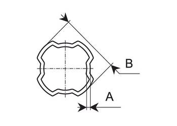 Rura profilowa czworokątna SFT Bondioli & Pavesi wewnętrzna S0, 61,7 x 5,7…