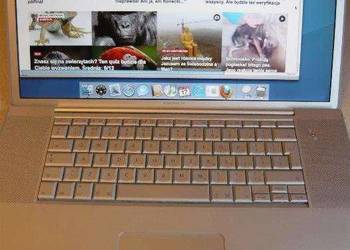 Laptop MacBook firmy Apple G4 17 cali, z wi-fi, USB, DVD