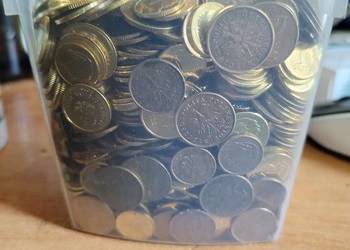 Pudełko momet moneta 1 gr, 2 gr, 5 gr.