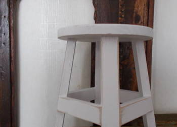 Rustykalny Klimatyczny Stolik Taboret-Podstawa Pod Doniczkę-Drewno