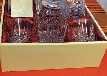 Kryształowy zestaw do whisky Galway karafka z 4 szklankami