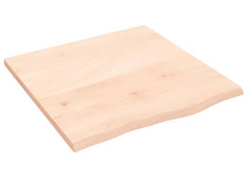 Blat do stołu 60x60x2 cm surowe drewno dębowe WM-3156287