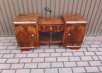 Komoda Szafka Niska ART-DECO Orzech RTV 115 Stara Antyk Po Renowacji Okazja