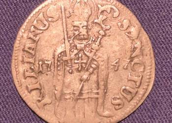 Würzburg 1 szyling 1747,SREBRO St.Killiani  K6