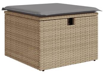 vidaXL Stołek ogrodowy z poduszką, beżowy(SKU:366091)