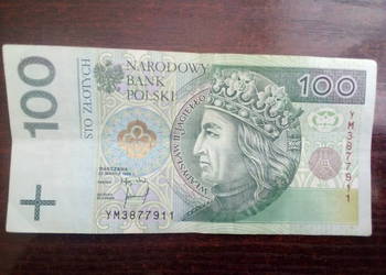 Banknot 100 zł seria YM