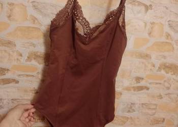 (36/S) ZARA/ Brązowe Body mocno modelujące z Madrytu