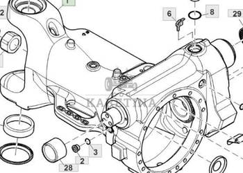 John Deere 8360R Obudowa Pochwa Tylnej Zwolnicy Osi Prawa CZĘŚCI R336209