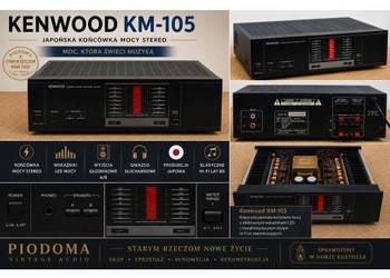 Kenwood KM-105 – końcówka mocy stereo Hi-Fi | Japońska klasyka z wskaźnikam
