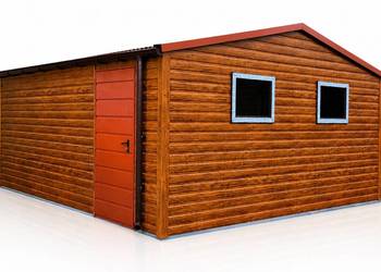 Domek Narzędziowy Ogrodowy 5x4m PREMIUM Dwuspadowy dach przód/tył Złoty Dąb