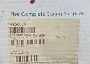 sprężyna zawieszenia Mercedes LESJÖFORS 4256815