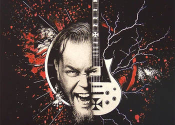 Grawerowany obraz w blasze ... James Hetfield – Metallica
