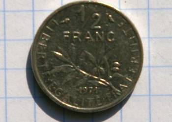 1/2 FRANC ( PÓŁ FRANKA ) 1971 ROK - FRANCJA