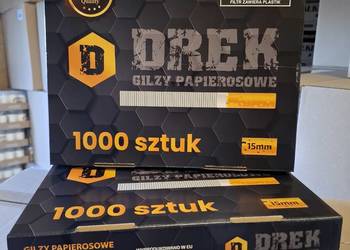 10x Gilzy Tutki Papierosowe DREK Taca 1000szt. - KARTON 10.000szt.