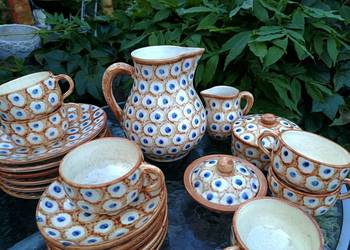 Bardzo rzadko spotykany ceramiczny serwis Bolesławiec przedwojenny Bunzlau