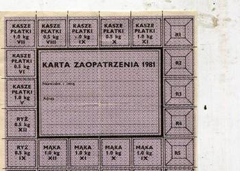 Karta zaopatrzenia 1981