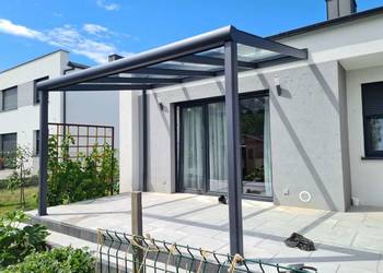 Zadaszenia tarasu poliwęglan 3/4 konstrukcja aluminium