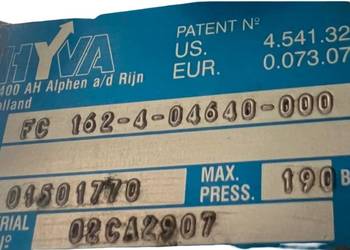 Hyva FC 162-4-04640-000 (Hyva 01501770) Siłownik hydrauliczny do wywrotek