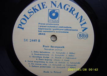 + pop LP.; PIOTR SZCZEPANIK--NAJWIEKSZE PRZEBOJE .