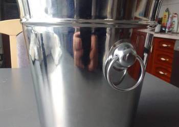Cooler Pojemnik WIADERKO DO LODU Szampana Duże barmańskie 4,5l. Inox NOWE