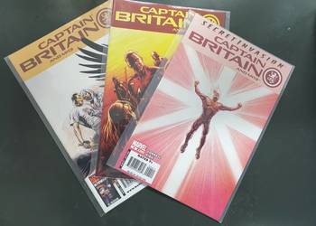 Captain Britain - 3 oryginalne komiksy Marvel USA