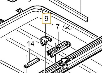 VOLVO S40 V40 lewy odboj stoper szyberdachu OE VOLVO S40 V40 lewy odboj stoper szyberdachu OE