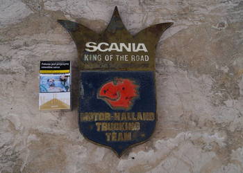 Scania - emblemat King of the Road duży, mosiądz