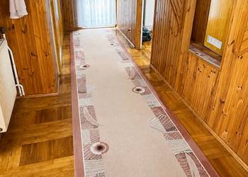 Długi dywan chodnik 119 × 483 cm – beżowo-różowy do korytarza