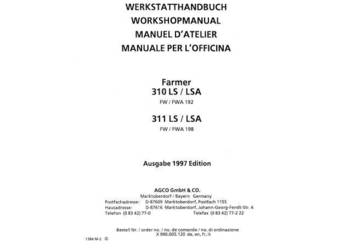 Fendt Farmer 310, 311 ls, lsa instrukcja napraw