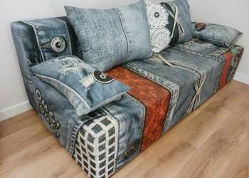 Sofa Libro PLAY-full BLUE - unikalny wzór młodzieżowy, stan BDB.