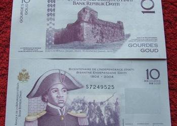 HAITI 10 GOURDES Kolekcjonerski Banknot - 1 sztuka UNC