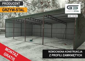 Garaż Blaszany / Wiata otwarta / Magazyn na maszyny / Hala – GrzywStal