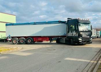 Naczepa wywrotka z wydmuchem do zboza paszy srutty