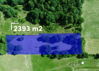 Działka rolna z dopuszczeniem zabudowy zagrodowej | 2393 m2