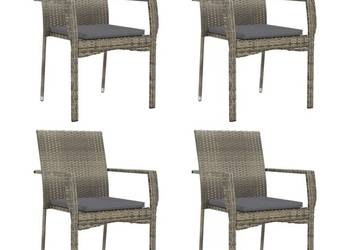 vidaXL Krzesła ogrodowe z poduszkami, 4 szt(SKU:319884)