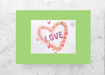 love plakat A4, love obrazek 21x30, obrazek z napisem love, poster love