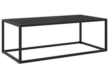 vidaXL Stolik kawowy, czarny, czarne szkło(SKU:322880)