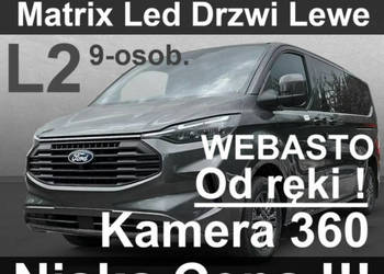 Ford Transit Custom Limited 170KM A8 Webasto Kamero 360 Matrix LED Od ręki…