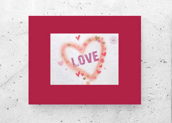 love obrazek A4, serduszko plakat 21x30 plakat z napisem Love, miłość obraz